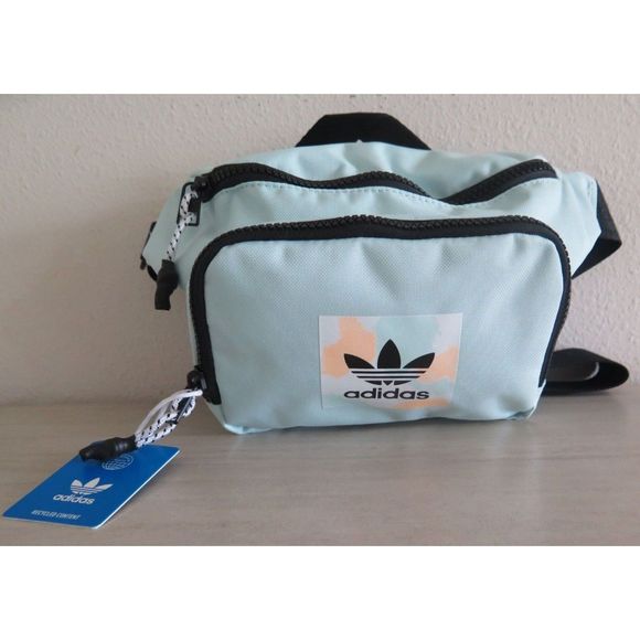 adidas EX7514 Halo Mint Green/White/Acid Orange Originals Sports Hip/Waist Pack - Picture 1 of 10